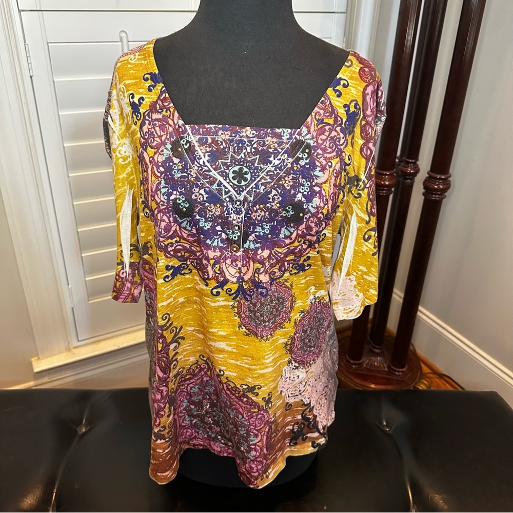 Appropriate Behavior Multi-Colored Blouse Szxl - image 1